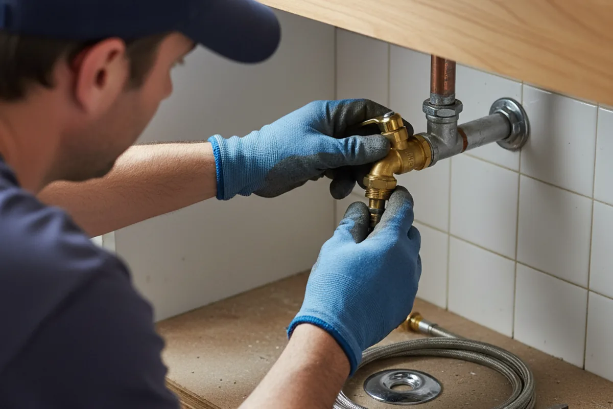 Shutoff valve and fitting work during Emergency Plumbing in Orovada